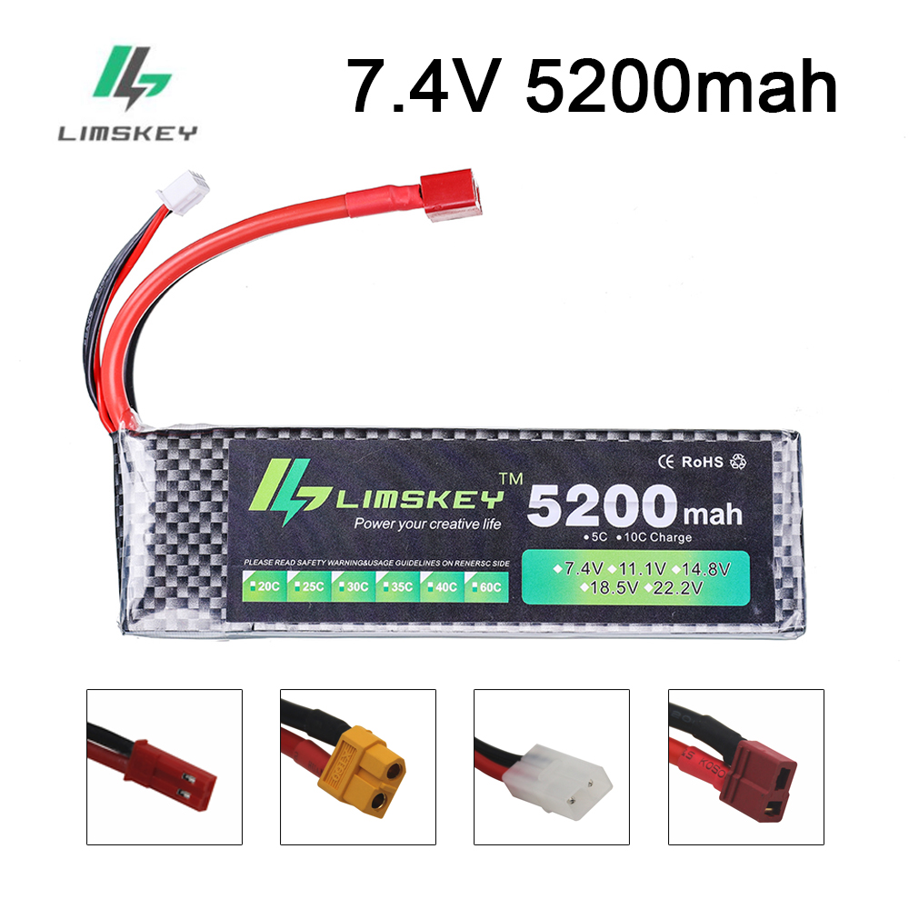 Rc Hobby Boat - Limskey Güç Bataryası 7.4V 5200mAh Batarya