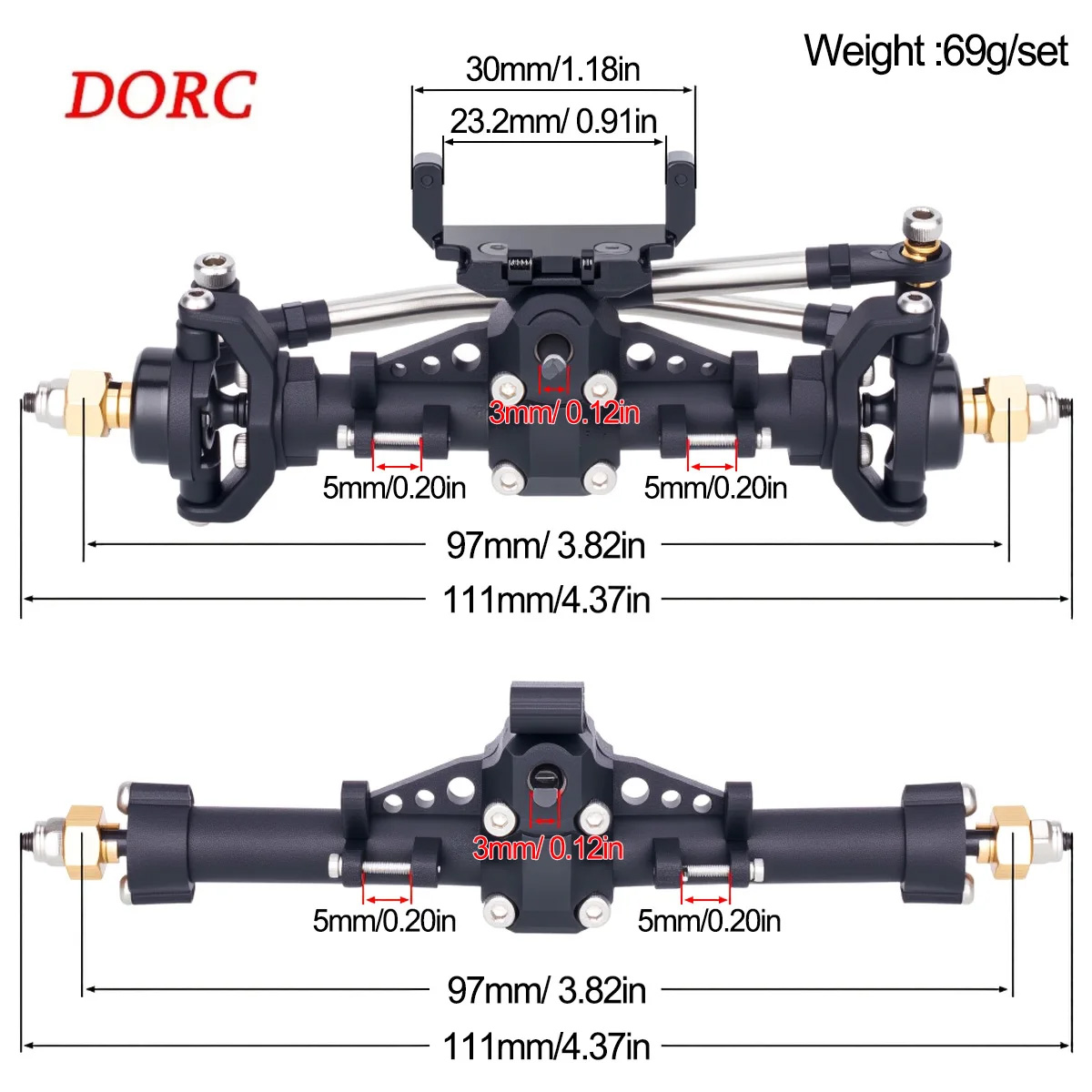Hobby Zone Rc - SCX24 1/24 için Servo Bağlantılı Plastik