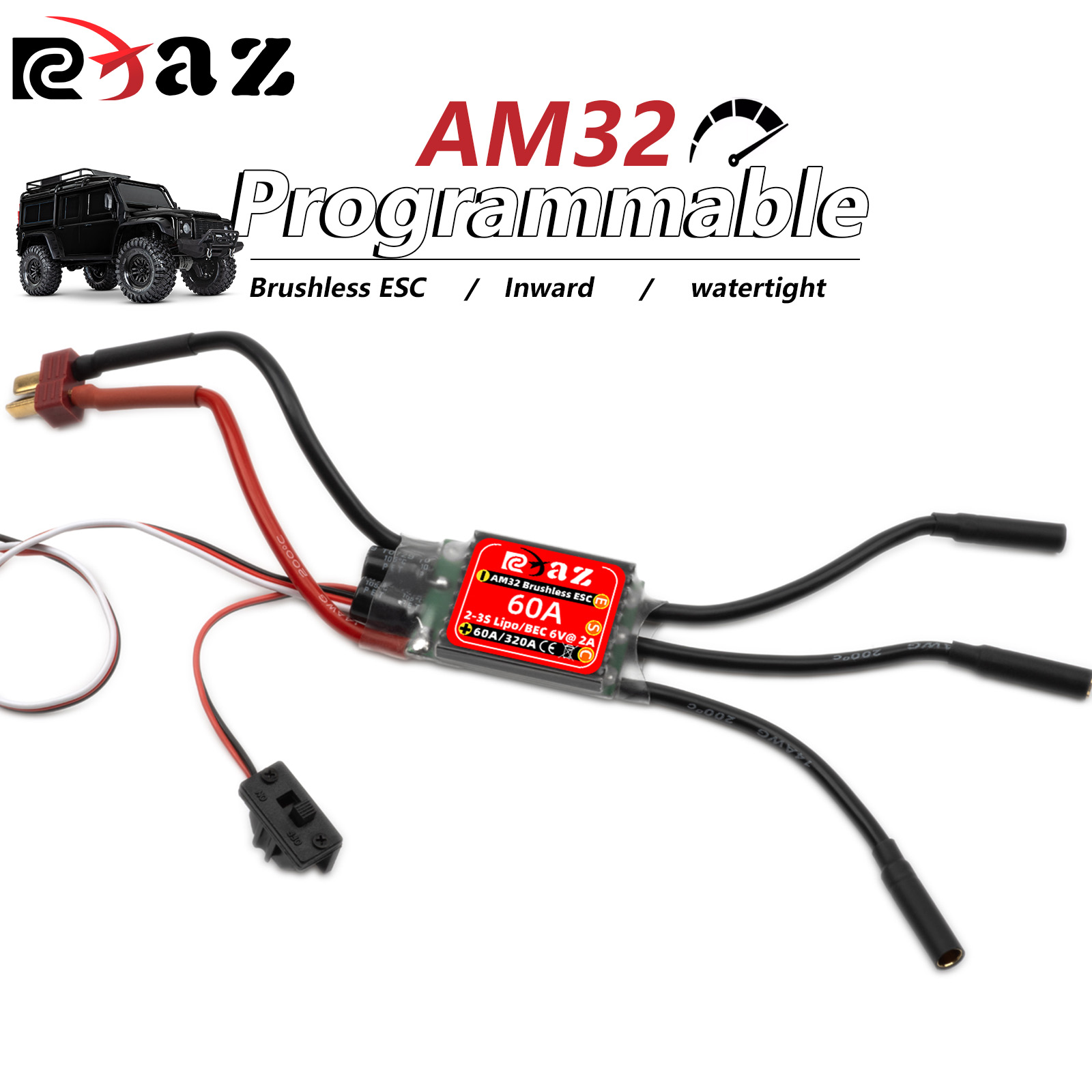 Esc Waterproof 60A - RCXAZ AM32 60A Fırçasız ESC Elektronik