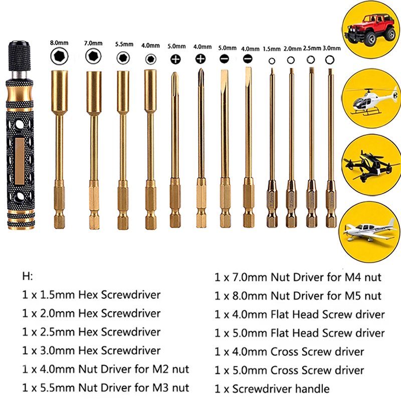 RC Metal Altıgen Tornavida Set - Rc Hobby Electric Screwdriver incelemesi ve fiyatı