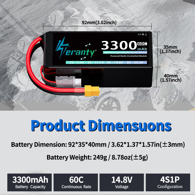 TERANTY 4S 3300mAh Lipo Pil 14 - Rc Truck Monster incelemesi ve fiyatı
