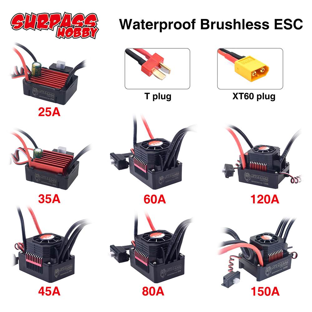 SURPASSHOBBY ESC 150A 80A 120A - Esc Waterproof 60A incelemesi ve fiyatı