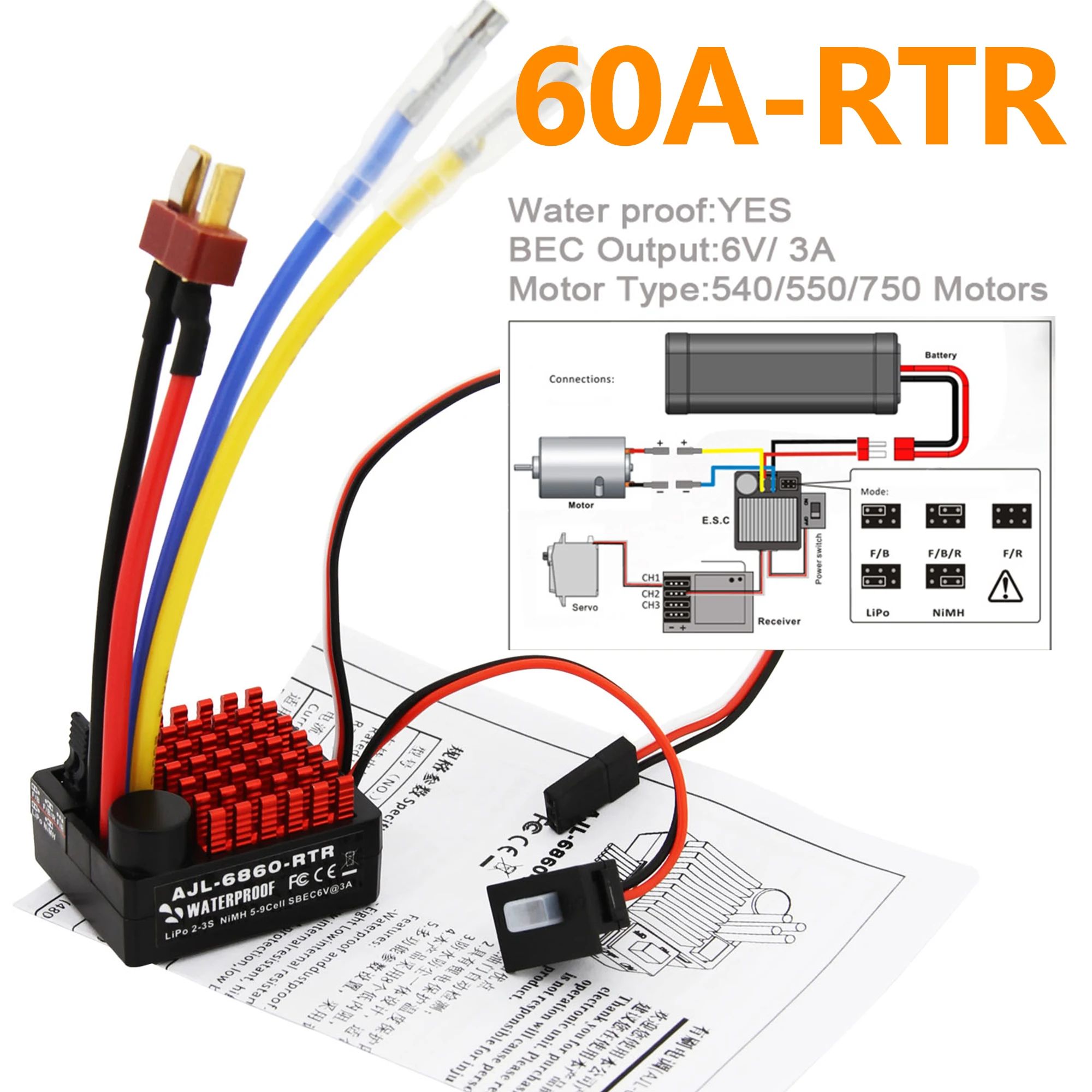 540/550/750 Motorlar Su Geçirm - Esc Waterproof 60A incelemesi ve fiyatı