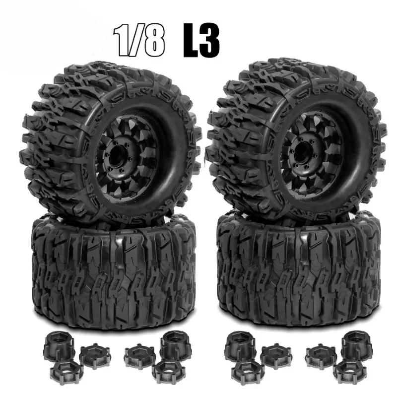 4 adet 1/8 tekerlekler lastikl - Rc Truck Monster incelemesi ve fiyatı